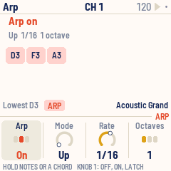 The Arp page: a chord held