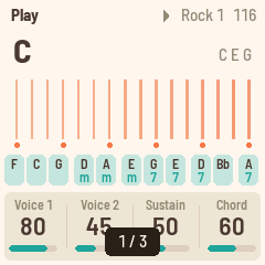 A FoMni-1 screen shown by Mocky, the note 1 / 3 on its bottom edge