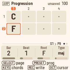 The Progression page